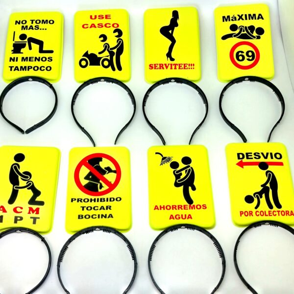 VINCHA RESORTE PICTOGRAMA X6