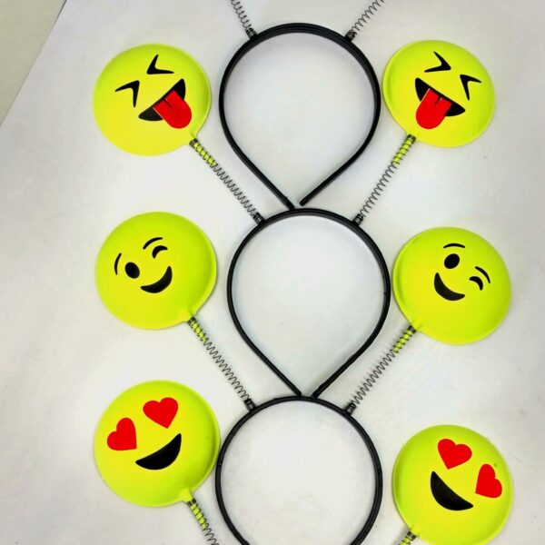 VINCHA RESORTE EMOTICON X6