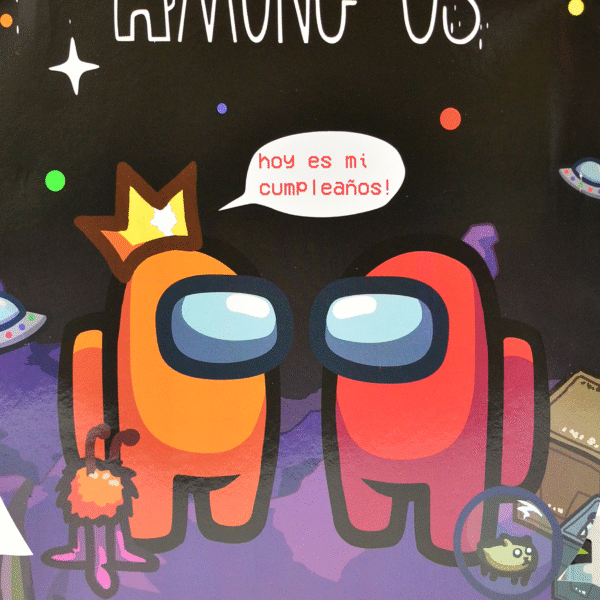 POSTER FELIZ CUMPLE AMONG US X1