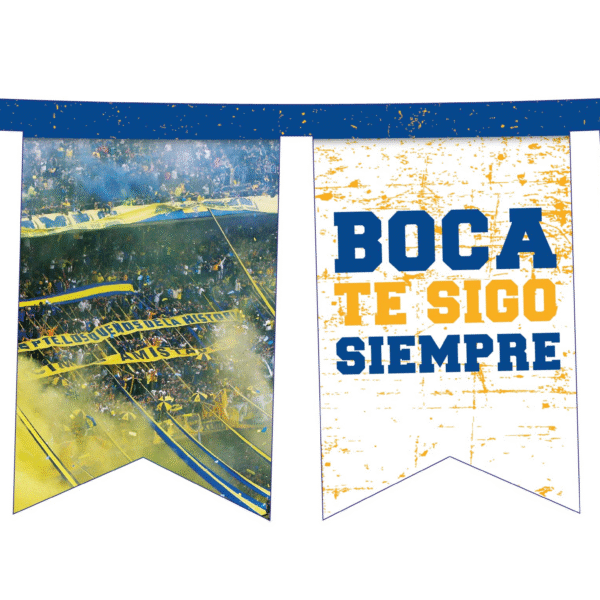 BANDERIN RECTANGULAR F/C BOCA X1