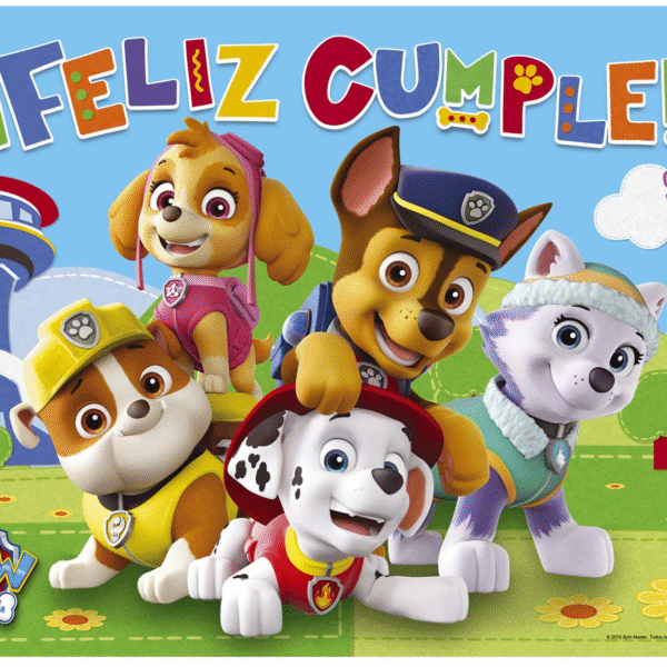 POSTER FELIZ CUMPLE PAW PATROL X1