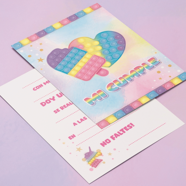 INVITACION POP IT X10