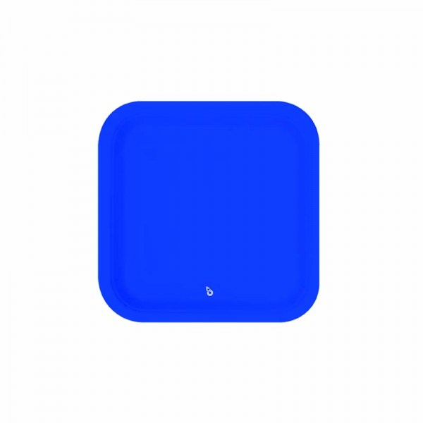 PLATO CUAD CHICO AZUL X8