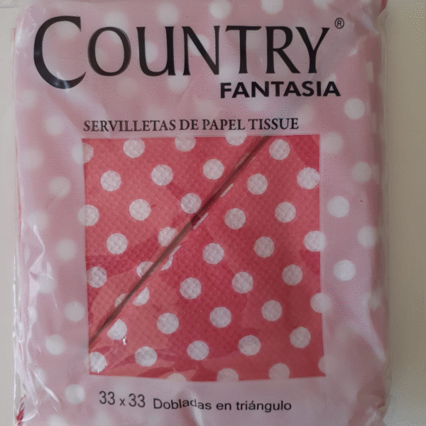 SERVILLETA TRIANG ROJO LUNA BCOS X20