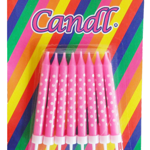 VELA ROSA LUN BCO X8