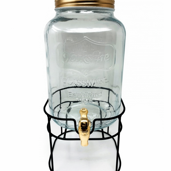 DISPENSER VIDRIO 8LTS APROX C/TAPA X1