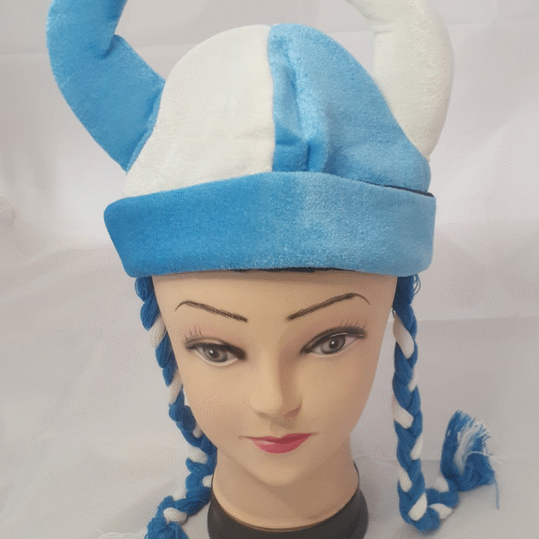 SOMBRERO VIKINGO ALGODON C/TRENZAS X1