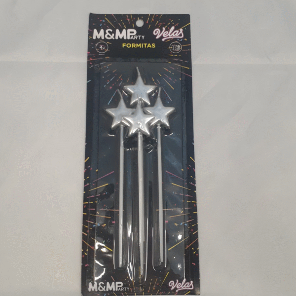 VELA FORMITA ESTRELLA PLATA 16CM X4