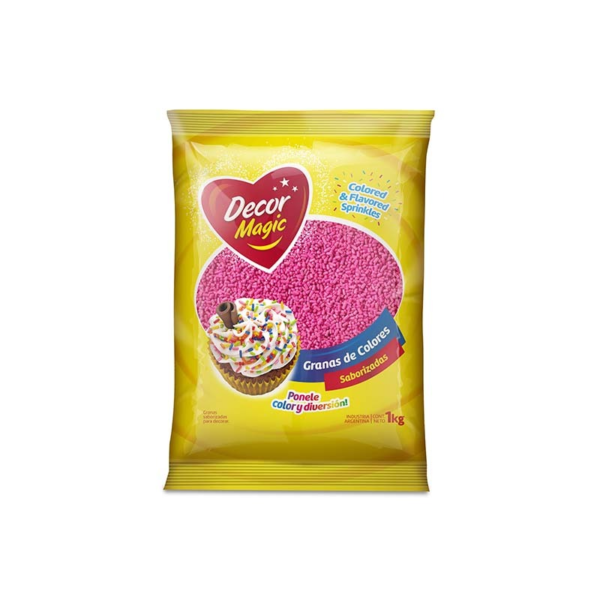 GRANA COLOR ROSA FUERTE X1KG