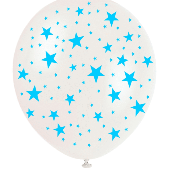GLOBO 12" IMPRESO ESTRE CELESTE X12