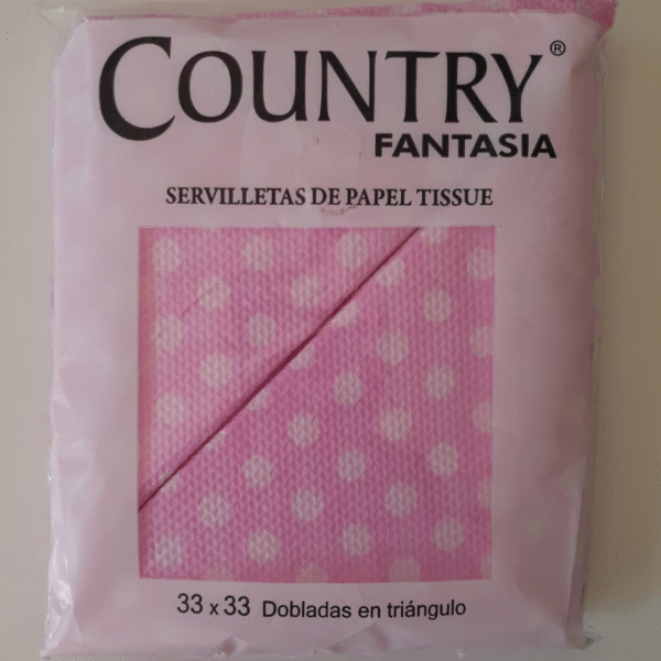 SERVILLETA TRIANG ROSA LUNAR BCOS X20