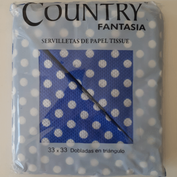 SERVILLETA TRIANG AZUL LUNA BCOS X20