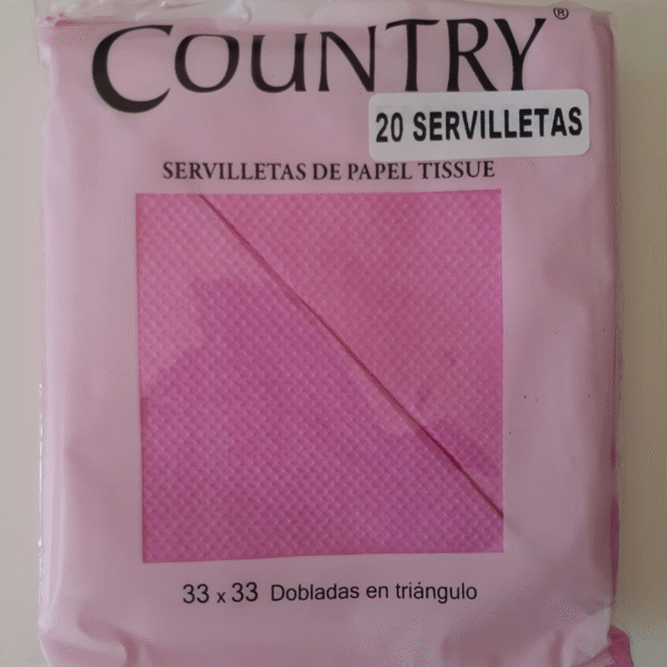 SERVILLETAS COUNTRY ROJA 33X33CM X20