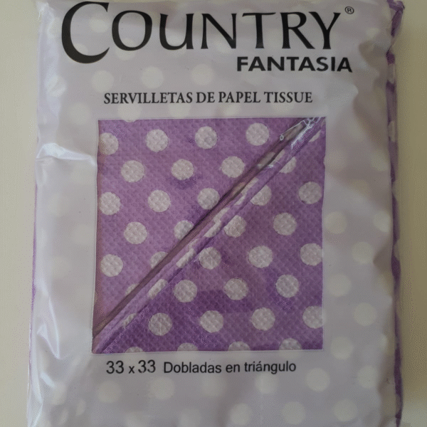 SERVILLETA TRIANG LILA LUNA BCOS X20