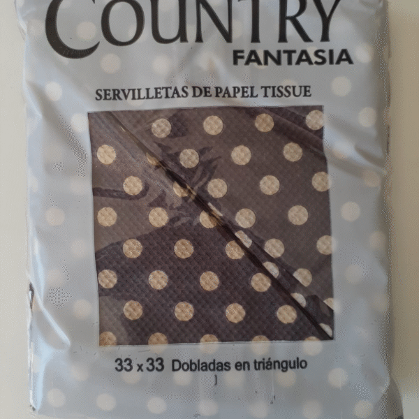 SERVILLETA TRIANG NEGRA LUNA BCOS X20