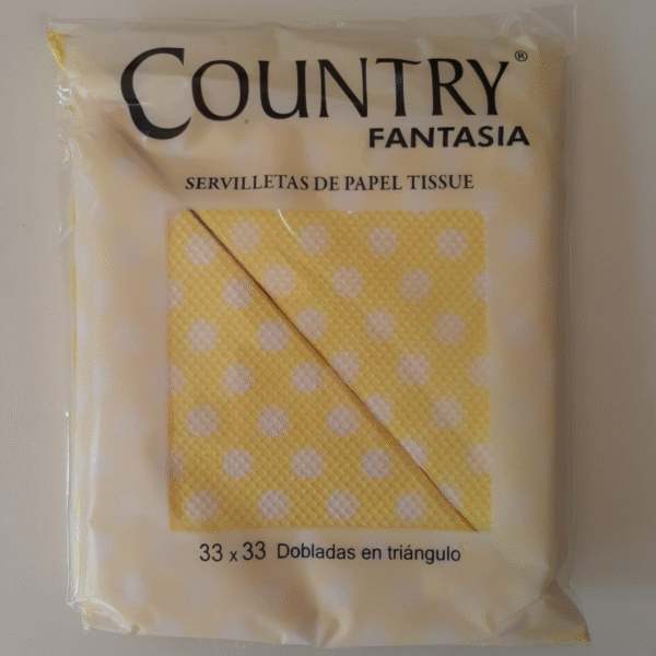 SERVILLETA TRIANG AMARILLO LUNA BCOS X20