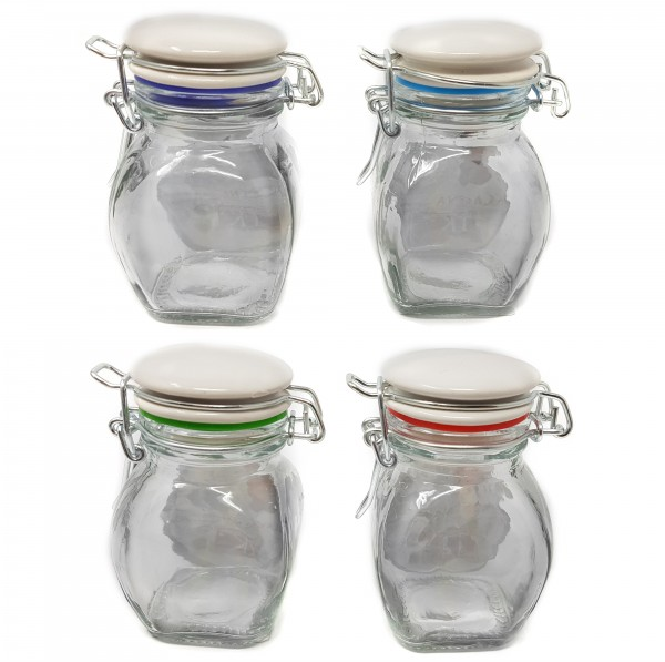 FRASCO VIDRIO C/CIERRE HERMETICO 150CC X