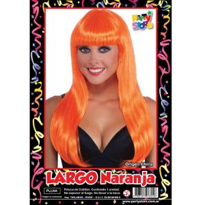 PELUCA LACIA LARGA NARANJA X1