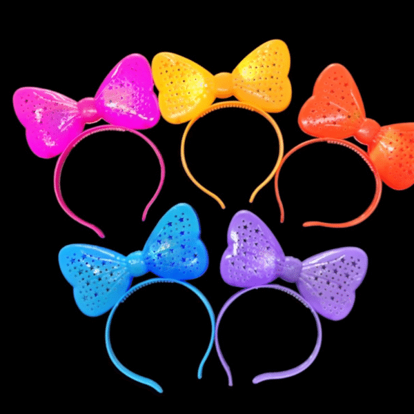 VINCHA LUZ MOÑO Y ESTRELLITAS CALADAS X1