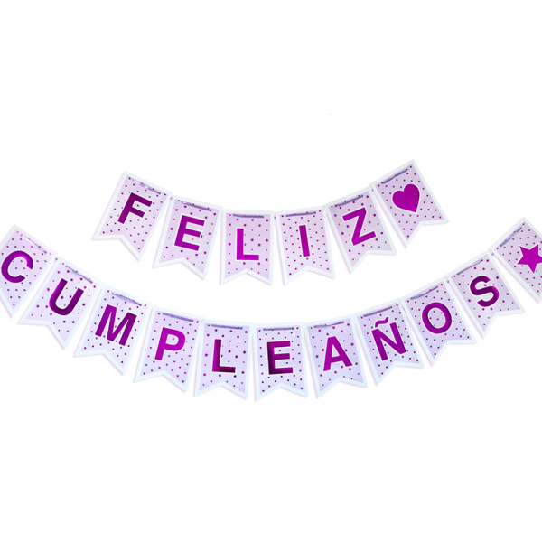 BANDERIN DOBLE LILA Y VIOLETA X1