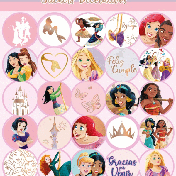AUTOADHESIVO PRINCESAS X2