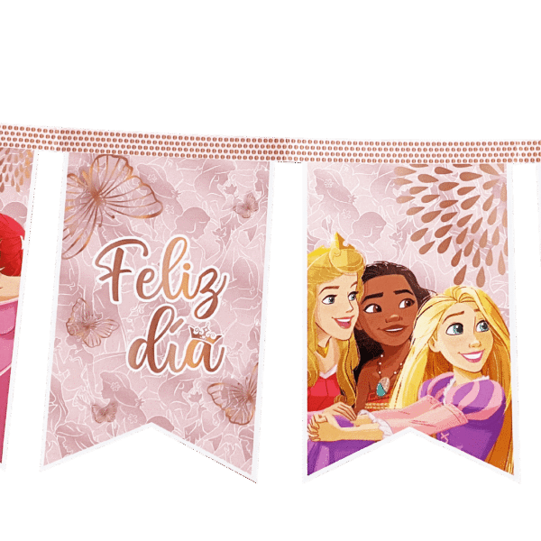 BANDERIN RECTANGULAR F/C PRINCESAS X1