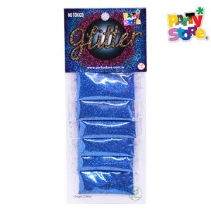 GLITTER AZUL ELECTRICO BLI X6