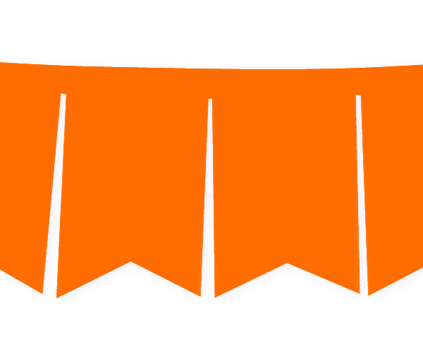 BANDERIN F/C NARANJA FLUO X1
