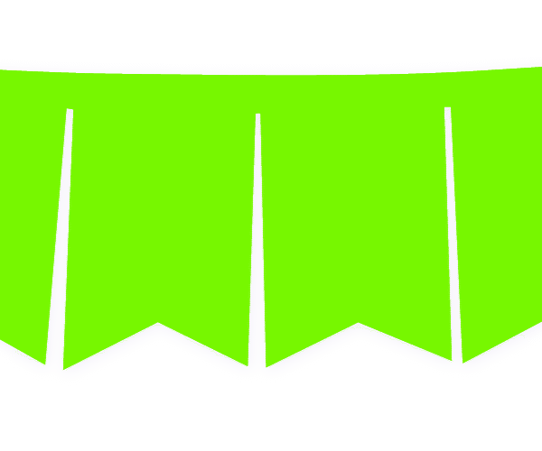 BANDERIN F/C VERDE FLUO X1