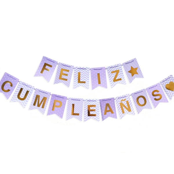 BANDERIN PATRONES LILA PASTEL X1