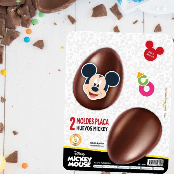 MOLDE PLACA HUEVO PASCUA MICKEY X2