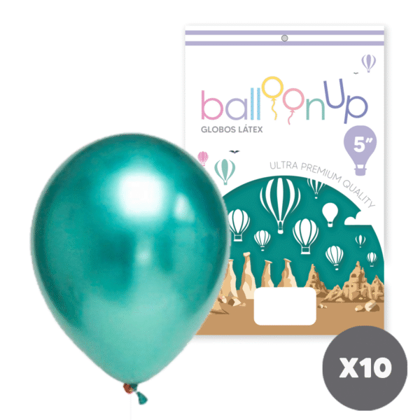 GLOBO CHROME 12" VERDE X10