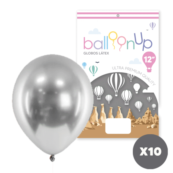 GLOBO CHROME 12" PLATEADO RJ-23008 X10