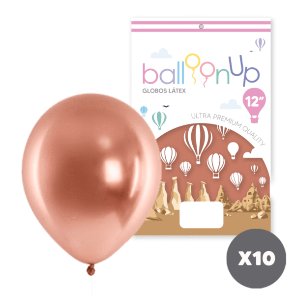 GLOBO CHROME 12" NARANJA (RJ-23008) X10