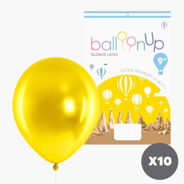 GLOBO CHROME 12" AMARILLO (RJ-23008) X10