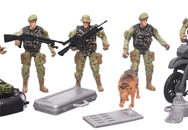 SET MILITAR ARMAS + SOLDADOS X1