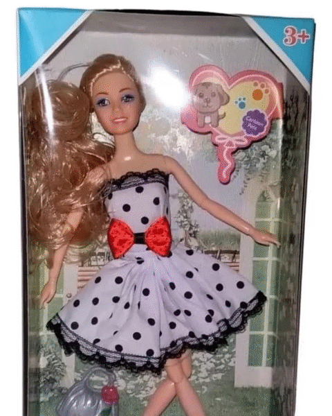 MUÑECA C/VESTIDO Y CARTERA X1