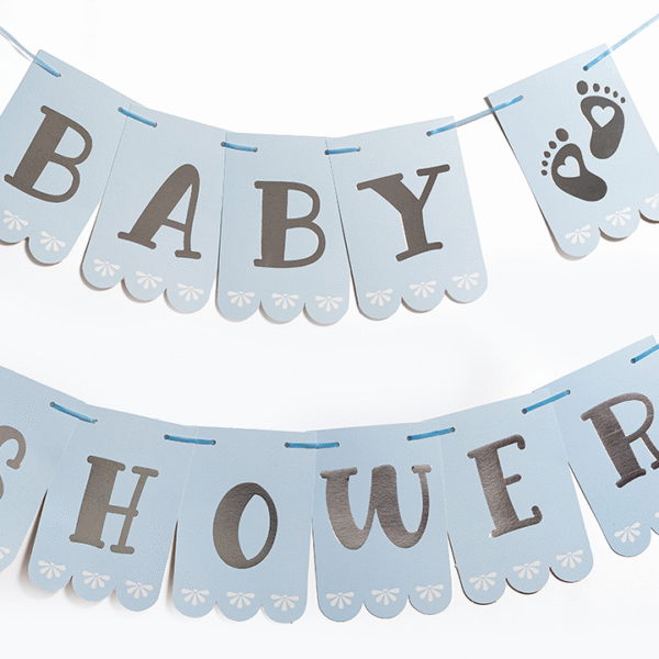 BANDERIN BABY SHOWER CELESTE PASTEL X1