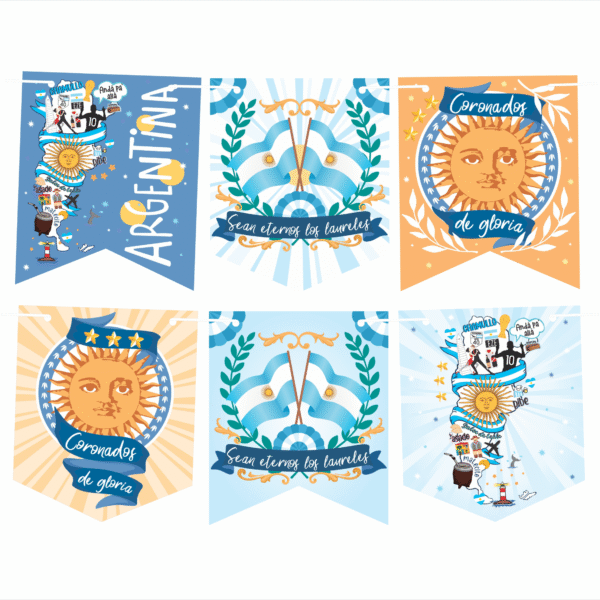 BANDERIN ESTAMPADO PATRIO X1