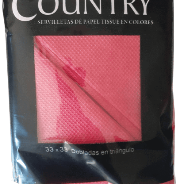 SERVILLETAS COUNTRY ROJA 33X33X40