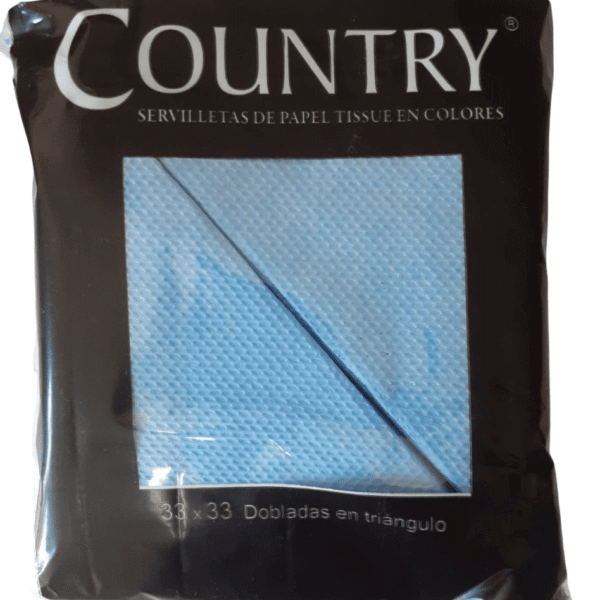 SERVILLETAS COUNTRY CELESTE 33X33X40