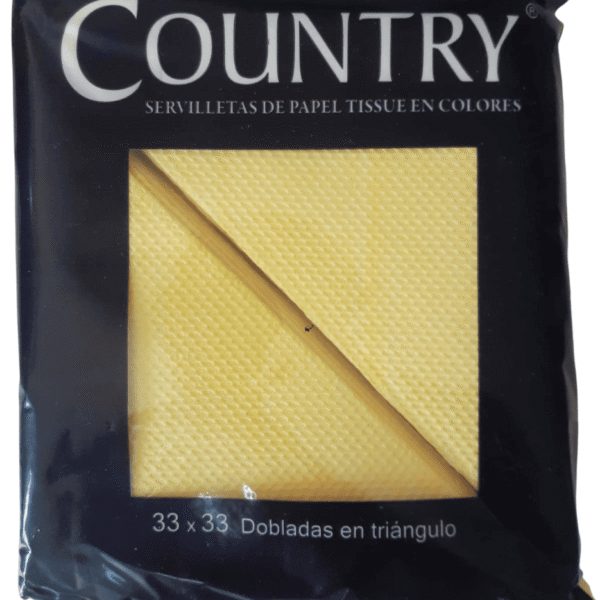 SERVILLETAS COUNTRY AMARILLAS 33X33X40