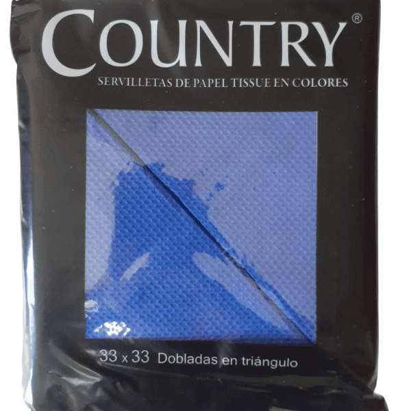 SERVILLETAS COUNTRY AZUL 33X33X40