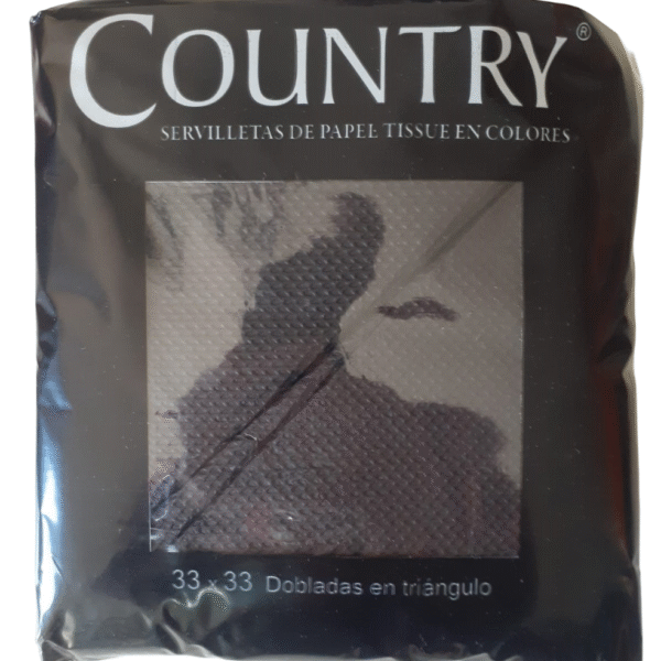 SERVILLETAS COUNTRY NEGRO 33X33X40.