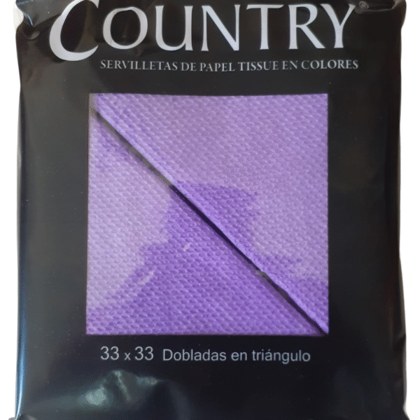 SERVILLETAS COUNTRY LILA 33X33X40