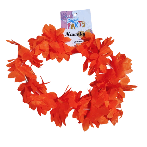 VINCHA HAWAI MARGARITA NARANJA FLUO X1