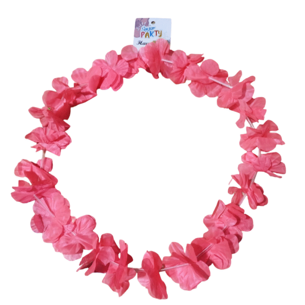 COLLAR HAWAI ECONOMICO GDE ROSA FLUOR X1