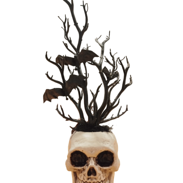 CALAVERA C/RAMILLETES DE MURCIELAGOS X1