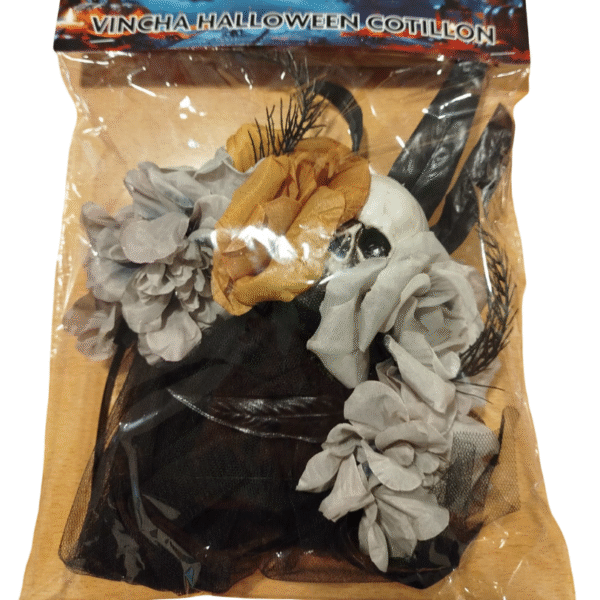 VINCHA HALL CALAVERA PLUMAS Y TUL X1