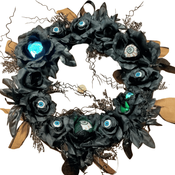 CORONA HALLOWEEN OJOS C/LUZ X1